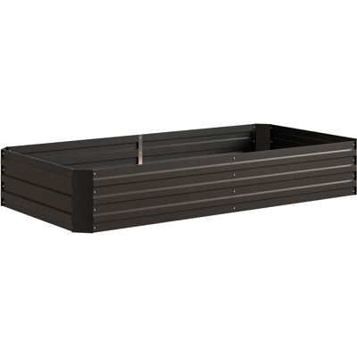Outsunny Aiuola orto fioriera rettangolare in acciaio zincato con tutori per pomodori e piante rampicanti 180 x 90 x 29,5 cm Aosom Italy Outsunny Aiuola orto fioriera rettangolare in acciaio zincato con tutori per pomodori e piante rampicanti 180 x 90 x 29,5 cm Aosom Italy