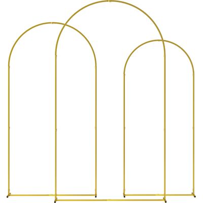 Outsunny - 3-Piece Garden Arch Set - Oro - Archi da giardino Outsunny - 3-Piece Garden Arch Set - Oro - Archi da giardino