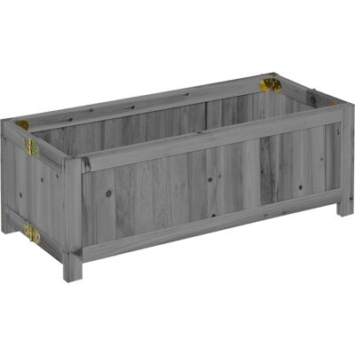 Outsunny Fioriera in Legno Pieghevole Fioriera Rialzata per Coltivazioni Verdure Fiori Patio Balcone Terrazza 70x30x25 cm Grigio Aosom Italy Outsunny Fioriera in Legno Pieghevole Fioriera Rialzata per Coltivazioni Verdure Fiori Patio Balcone Terrazza 70x30x25 cm Grigio Aosom Italy