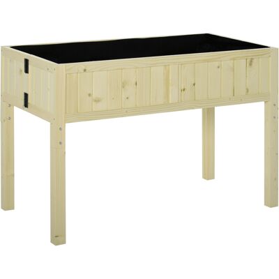 Outsunny Letto per Orto Rialzato Pieghevole in Legno con Fori di Drenaggio, 115x56x76 cm, Color Legno Aosom Italy Outsunny Letto per Orto Rialzato Pieghevole in Legno con Fori di Drenaggio, 115x56x76 cm, Color Legno Aosom Italy