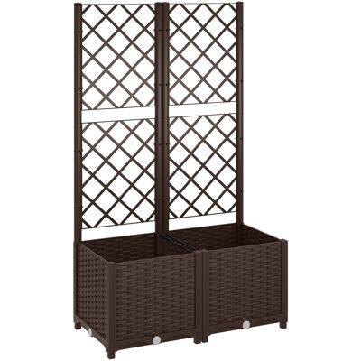Outsunny - Trellis Planter - Marrone - Vaso rialzato Outsunny - Trellis Planter - Marrone - Vaso rialzato