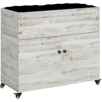 Letto da giardino rialzato in legno Outsunny con spazio di stoccaggio - 110x50x95cm Letto da giardino rialzato in legno Outsunny con spazio di stoccaggio - 110x50x95cm