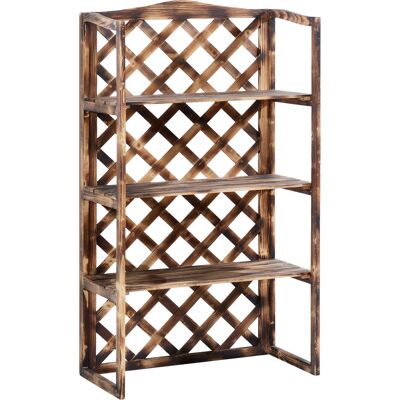 Outsunny Scaffalatura per Piante Fioriera a 3 Ripiani in Legno di Abete 80 x 40 x 148cm Aosom Outsunny Scaffalatura per Piante Fioriera a 3 Ripiani in Legno di Abete 80 x 40 x 148cm Aosom