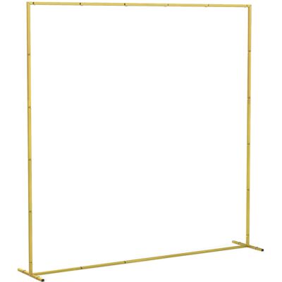 Outsunny Support per arco di sfondo in metallo dorato per matrimonio, 2 m, arco da giardino, matrimonio, arco per palloncini e fiori Aosom Italy Outsunny Support per arco di sfondo in metallo dorato per matrimonio, 2 m, arco da giardino, matrimonio, arco per palloncini e fiori Aosom Italy