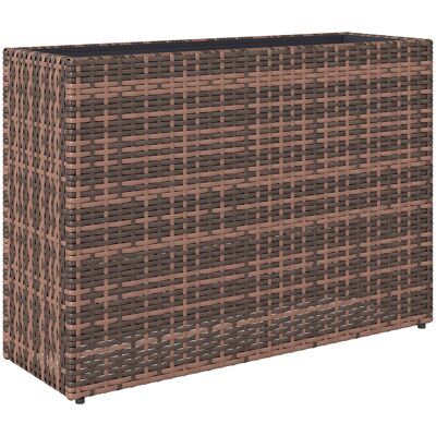 Outsunny Letto per Orto Rialzato da Esterno 45L in Rattan, con Fori di Drenaggio e Piedini Regolabili, Marrone Aosom Italy Outsunny Letto per Orto Rialzato da Esterno 45L in Rattan, con Fori di Drenaggio e Piedini Regolabili, Marrone Aosom Italy