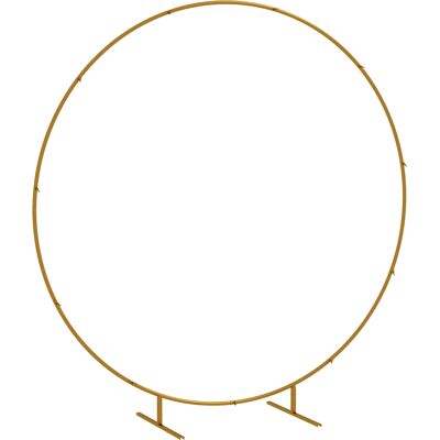 Outsunny Arco da Giardino in Acciaio, Archetto Nuziale Rotondo per Palloncini e Piante Rampicanti per Cerimonie, Compleanni ed Eventi, 222x60x224 cm, Oro Aosom Italy Outsunny Arco da Giardino in Acciaio, Archetto Nuziale Rotondo per Palloncini e Piante Rampicanti per Cerimonie, Compleanni ed Eventi, 222x60x224 cm, Oro Aosom Italy