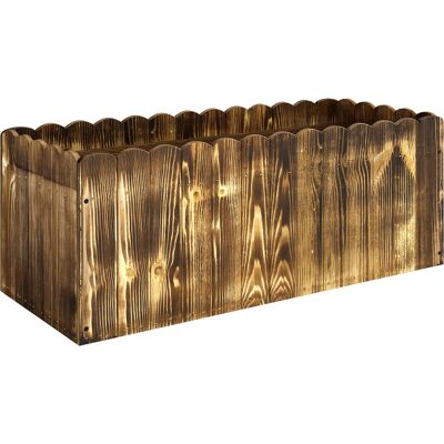 Outsunny Fioriera da Giardino Rettangolare per Interni ed Esterni, in Legno di Abete, 80x33x30 cm, color Legno Aosom Outsunny Fioriera da Giardino Rettangolare per Interni ed Esterni, in Legno di Abete, 80x33x30 cm, color Legno Aosom