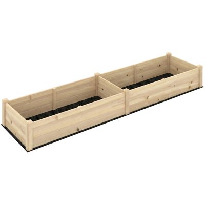 Outsunny Letto per Orto Rialzato in Legno di Abete con Fondo Aperto e 2 Sezioni Separate, 244x61,5x27cm Aosom Outsunny Letto per Orto Rialzato in Legno di Abete con Fondo Aperto e 2 Sezioni Separate, 244x61,5x27cm Aosom