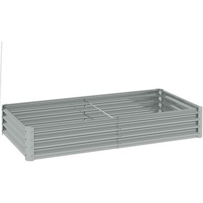 Outsunny Letto da Giardino Rialzato in Acciaio Galvanizzato, Orto Rialzato, 180x90x30 cm, Argento Aosom Italy Outsunny Letto da Giardino Rialzato in Acciaio Galvanizzato, Orto Rialzato, 180x90x30 cm, Argento Aosom Italy