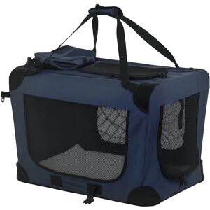 Pawhut Borsa per Cani Taglia Mini e Piccola a 3 Ingressi con Cuscino e Sacche Portaoggetti, in Tessuto Oxford Blu e Metallo, 70x51x50 cm Pawhut Borsa per Cani Taglia Mini e Piccola a 3 Ingressi con Cuscino e Sacche Portaoggetti, in Tessuto Oxford Blu e Metallo, 70x51x50 cm