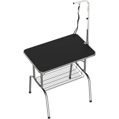 Pawhut Tavolo da toelettatura e tosatura per cani gatti con cestino, 91.5x61.5x77cm Pawhut Tavolo da toelettatura e tosatura per cani gatti con cestino, 91.5x61.5x77cm