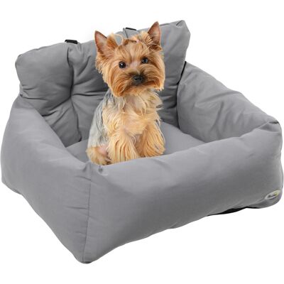 Pawhut Seggiolino Auto per Cani Piccoli Sfoderabile e Lavabile con Cinghie di Sicurezza, Grigio Scuro Aosom Pawhut Seggiolino Auto per Cani Piccoli Sfoderabile e Lavabile con Cinghie di Sicurezza, Grigio Scuro Aosom