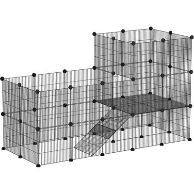 Pawhut - Modular 39P - Nero - Recinto per animali Pawhut - Modular 39P - Nero - Recinto per animali