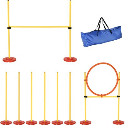 Pawhut Set Agility Dog 3 Esercizi: Slalom, Ostacoli, Anello, per Addestramento Cani, Portatile, 2.5 kg, Giallo e Rosso Aosom Pawhut Set Agility Dog 3 Esercizi: Slalom, Ostacoli, Anello, per Addestramento Cani, Portatile, 2.5 kg, Giallo e Rosso Aosom