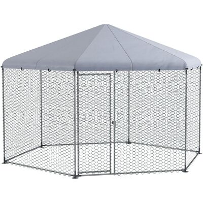 Recinto in Acciaio Pawhut - 4x3.5x2.6m - Per 10-15 animali Recinto in Acciaio Pawhut - 4x3.5x2.6m - Per 10-15 animali
