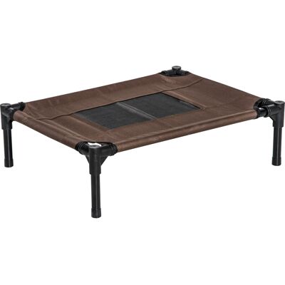 Pawhut Lettino per Cani Rialzato con Seduta Traspirante, in Acciaio e Tessuto, 61x46x18 cm, Nero e Caffè Aosom Pawhut Lettino per Cani Rialzato con Seduta Traspirante, in Acciaio e Tessuto, 61x46x18 cm, Nero e Caffè Aosom