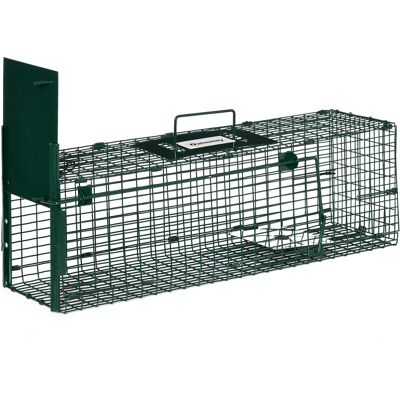 Outsunny Gabbia Trappola per Animali Vivi con Porta Singola, 60x18x20cm, Verde Aosom Outsunny Gabbia Trappola per Animali Vivi con Porta Singola, 60x18x20cm, Verde Aosom