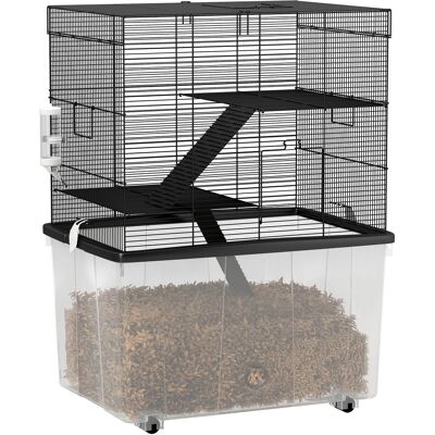Gabbia Pawhut - Casa per criceti su 3 piani con accessori Gabbia Pawhut - Casa per criceti su 3 piani con accessori