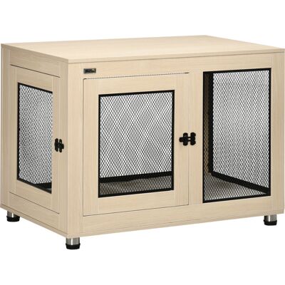PawHut - Gabbia con Cuscino - Acero Oak - Caja per cani PawHut - Gabbia con Cuscino - Acero Oak - Caja per cani
