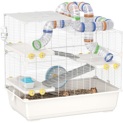 Pawhut - Gabbia per criceti - Bianco - 78x45x73 cm - Gabbia Pawhut - Gabbia per criceti - Bianco - 78x45x73 cm - Gabbia