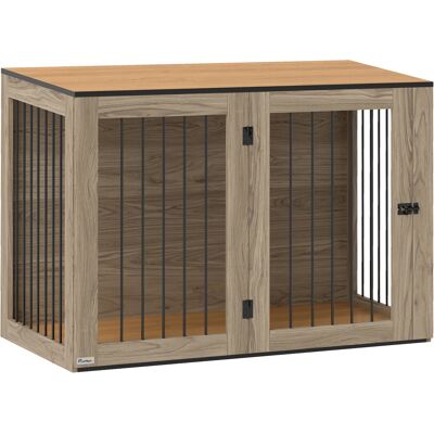 Pawhut Cuccia per Cani, Box per Animali di Grossa Taglia, Casa per Cani, Indoor, 106 x 60 x 76 cm, Rovere Pawhut Cuccia per Cani, Box per Animali di Grossa Taglia, Casa per Cani, Indoor, 106 x 60 x 76 cm, Rovere