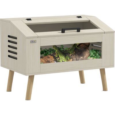 Terrario per Rettili PawHut - 111L Legno Naturale Terrario per Rettili PawHut - 111L Legno Naturale