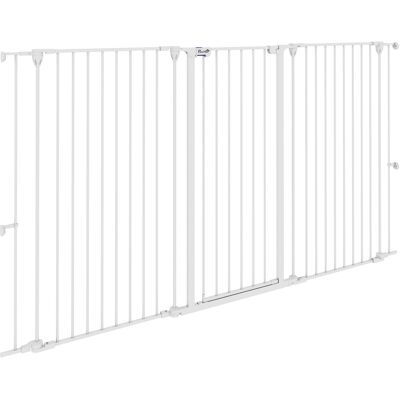 Pawhut Cancelletto per Cani a 3 Pannelli Pieghevoli con Doppio Blocco, in Acciaio e Plastica, 206x120 cm, Bianco Aosom Italy Pawhut Cancelletto per Cani a 3 Pannelli Pieghevoli con Doppio Blocco, in Acciaio e Plastica, 206x120 cm, Bianco Aosom Italy