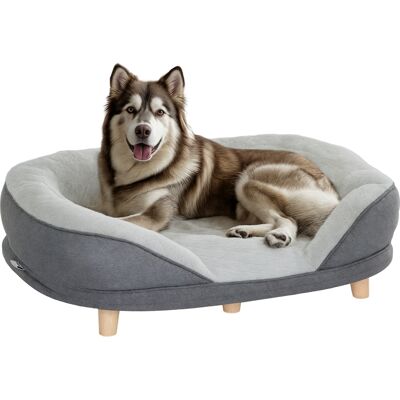 Pawhut Cuccia Divano per Cani con Imbottitura, Lettino per Cani Taglia Grande e Media fino 25kg, 90x78x25cm, Grigio Pawhut Cuccia Divano per Cani con Imbottitura, Lettino per Cani Taglia Grande e Media fino 25kg, 90x78x25cm, Grigio