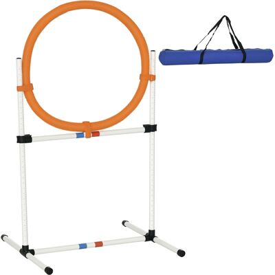 Pawhut Set Agility Dog Portatile, Anello e Sbarra, Multiuso, Borsa da Trasporto, 74.5x66x91cm, Allenamento e Divertimento, Bianco e Arancione Aosom Pawhut Set Agility Dog Portatile, Anello e Sbarra, Multiuso, Borsa da Trasporto, 74.5x66x91cm, Allenamento e Divertimento, Bianco e Arancione Aosom