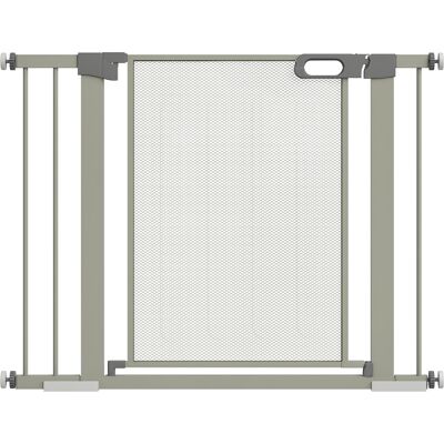 Pawhut Cancellino per Cani Estensibile a Pressione con Chiusura Automatica, 75-103x76 cm, Grigio Pawhut Cancellino per Cani Estensibile a Pressione con Chiusura Automatica, 75-103x76 cm, Grigio
