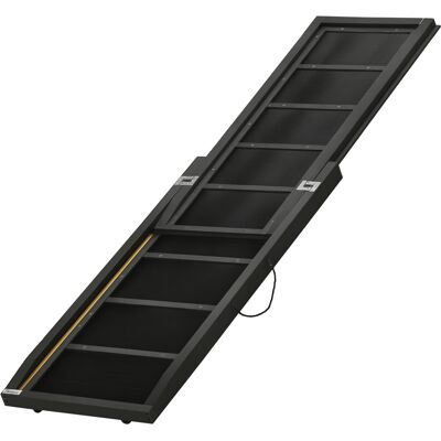 Pawhut Rampa per Cani Pieghevole in Legno con Superficie Antiscivolo e Maniglia Laterale, 43x165x6.5cm, Nero Aosom Pawhut Rampa per Cani Pieghevole in Legno con Superficie Antiscivolo e Maniglia Laterale, 43x165x6.5cm, Nero Aosom