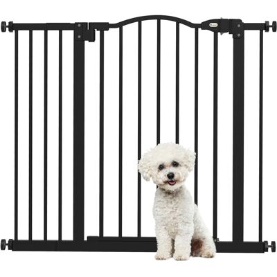 Pawhut Cancellino per Cani Regolabile da 74-94 cm con Estensione, Montaggio a Pressione, Nero Aosom Italy Pawhut Cancellino per Cani Regolabile da 74-94 cm con Estensione, Montaggio a Pressione, Nero Aosom Italy