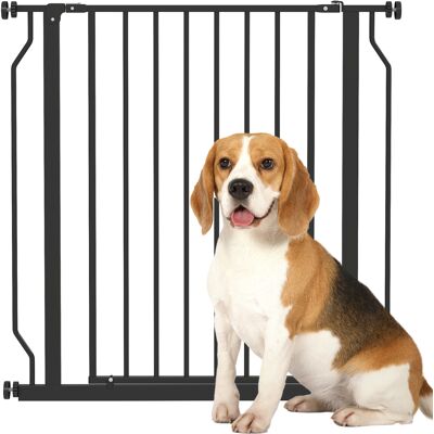 Pawhut Cancelletto per Cani Estensibile e Regolabile per Scale e Porte, in Acciaio e ABS, 75-85x76 cm, Nero Aosom Italy Pawhut Cancelletto per Cani Estensibile e Regolabile per Scale e Porte, in Acciaio e ABS, 75-85x76 cm, Nero Aosom Italy