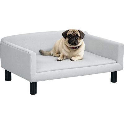 Pawhut Divano per Cani Taglia Media e Piccola Vellutato con Cuscino, Braccioli e Schienale, 82x54x36 cm, Grigio Chiaro Aosom Italy Pawhut Divano per Cani Taglia Media e Piccola Vellutato con Cuscino, Braccioli e Schienale, 82x54x36 cm, Grigio Chiaro Aosom Italy
