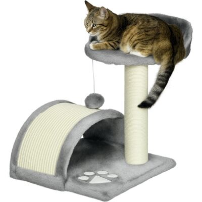 Pawhut Albero tiragraffi per gatti con palline giocattolo, in sisal 35,5 x 37 x 46 cm, Grigio Aosom Italy Pawhut Albero tiragraffi per gatti con palline giocattolo, in sisal 35,5 x 37 x 46 cm, Grigio Aosom Italy