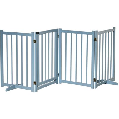 Pawhut Cancellino Pieghevole per Cani Taglia Piccola/Media con 4 Pannelli in Legno e Porta, 237.5x36x80 cm, Grigio Aosom Italy Pawhut Cancellino Pieghevole per Cani Taglia Piccola/Media con 4 Pannelli in Legno e Porta, 237.5x36x80 cm, Grigio Aosom Italy