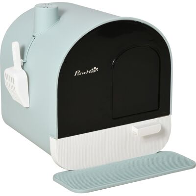 PawHut Lettiera per Gatti con Filtri, Paletta e Vassoio Rimovibile - Privacy, Verde PawHut Lettiera per Gatti con Filtri, Paletta e Vassoio Rimovibile - Privacy, Verde