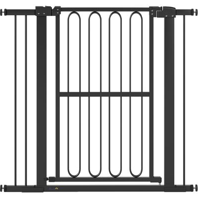 Pawhut Cancelletto per Cani Estensibile, 76-104 cm, Nero Aosom Italy Pawhut Cancelletto per Cani Estensibile, 76-104 cm, Nero Aosom Italy