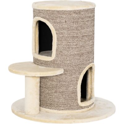 Pawhut Cuccia per Gatti a 2 Livelli, con Piattaforma e Tiragraffi, Beige Aosom Italy Pawhut Cuccia per Gatti a 2 Livelli, con Piattaforma e Tiragraffi, Beige Aosom Italy