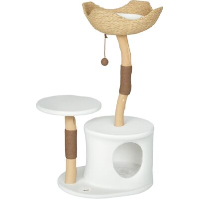 Pawhut Albero per gatti torre da gioco per gatti tiragraffi piattaforma letto cuccia cuscino morbido lavabile, 55 x 45 x 102 cm bianco Aosom Italy Pawhut Albero per gatti torre da gioco per gatti tiragraffi piattaforma letto cuccia cuscino morbido lavabile, 55 x 45 x 102 cm bianco Aosom Italy