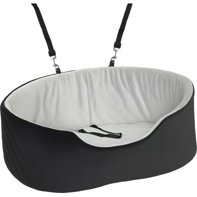 Pawhut Seggiolino Auto per Cani Piccoli e Medi fino a 15 kg, Sfoderabile e Lavabile, con Base Antiscivolo, Nero Aosom Italy Pawhut Seggiolino Auto per Cani Piccoli e Medi fino a 15 kg, Sfoderabile e Lavabile, con Base Antiscivolo, Nero Aosom Italy