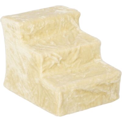 Pawhut Scala per Cani a 3 Gradini con Fodera Rimovibile e Lavabile Rampa per Cani per Letto Divano 46x35x35 cm Beige Aosom Italy Pawhut Scala per Cani a 3 Gradini con Fodera Rimovibile e Lavabile Rampa per Cani per Letto Divano 46x35x35 cm Beige Aosom Italy