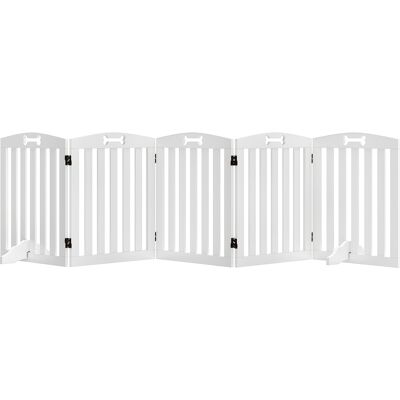 Pawhut Cancelletto per Cani Autoportante con Piedini di Supporto, per Telaio Porta, Corridoio, Scala, 258 x 30 x 61 cm, Bianco Aosom Italy Pawhut Cancelletto per Cani Autoportante con Piedini di Supporto, per Telaio Porta, Corridoio, Scala, 258 x 30 x 61 cm, Bianco Aosom Italy