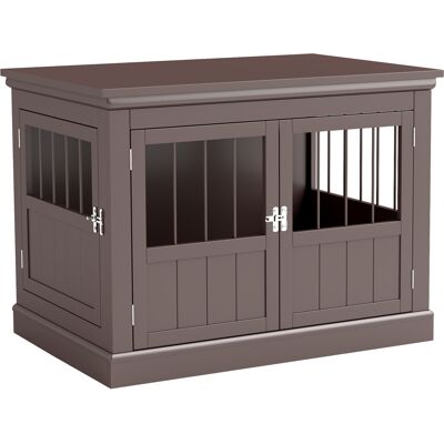 Pawhut Gabbia per Cani Piccoli Tavolino Moderno con 3 Porte alla Francese con Chiusura Magnetica 78x53x59,3 cm Caffè Aosom Italy Pawhut Gabbia per Cani Piccoli Tavolino Moderno con 3 Porte alla Francese con Chiusura Magnetica 78x53x59,3 cm Caffè Aosom Italy