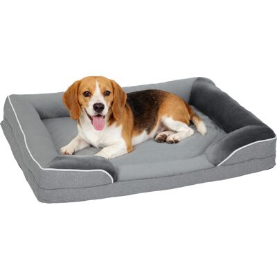 Pawhut Letto per Cani Taglia Media Letto per Gatti con Base Antiscivolo Fodera Rimovibile e Lavabile 91,5x68,5x16,5 cm Grigio Aosom Italy Pawhut Letto per Cani Taglia Media Letto per Gatti con Base Antiscivolo Fodera Rimovibile e Lavabile 91,5x68,5x16,5 cm Grigio Aosom Italy