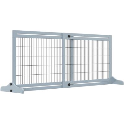 Pawhut Cancelletto di Sicurezza per Cani in Legno e Acciaio, Cancellino per Cani Estensibile da Interno 104-183cm, Blu Aosom Pawhut Cancelletto di Sicurezza per Cani in Legno e Acciaio, Cancellino per Cani Estensibile da Interno 104-183cm, Blu Aosom