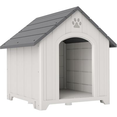 Pawhut Casetta per Cani da Esterno Casetta per Cani di Taglia Grande in Plastica con 2 Finestre Base Rialzata Picchetti Grigio Aosom Italy Pawhut Casetta per Cani da Esterno Casetta per Cani di Taglia Grande in Plastica con 2 Finestre Base Rialzata Picchetti Grigio Aosom Italy