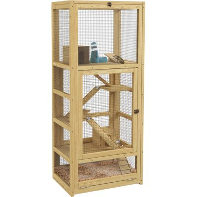 Gabbia per criceti in legno PawHut - Habitat multilevel per piccoli animali Gabbia per criceti in legno PawHut - Habitat multilevel per piccoli animali