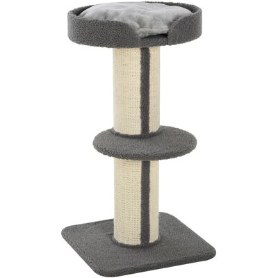 Pawhut Tiragraffo gatto multi-attività albero per gatti 81cm con cuscino colonna in sisal Agnello cashmere grigio Aosom Pawhut Tiragraffo gatto multi-attività albero per gatti 81cm con cuscino colonna in sisal Agnello cashmere grigio Aosom