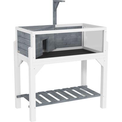 Pawhut Casa per tartarughe terrario per tartaruga terrestre su piedi 2 zone tetto apribile area interattiva 84,5 x 47,5 x 90 cm grigio Aosom Italy Pawhut Casa per tartarughe terrario per tartaruga terrestre su piedi 2 zone tetto apribile area interattiva 84,5 x 47,5 x 90 cm grigio Aosom Italy